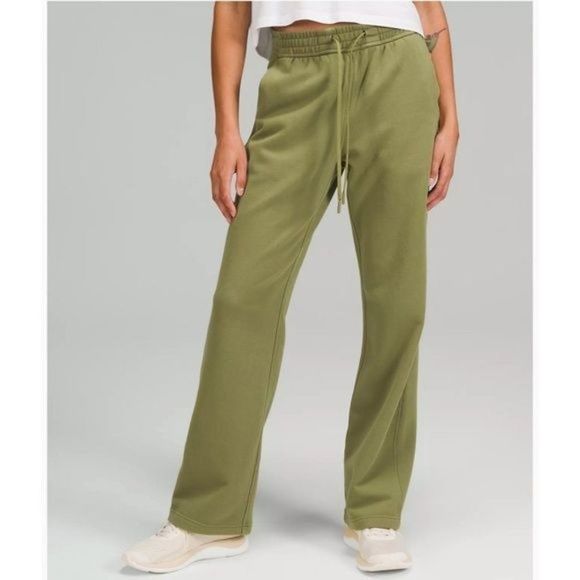 lululemon athletica Pants - Lululemon Loungeful Straight Leg Pants High Rise Fleece Pant Bronze Green 14 Nwt